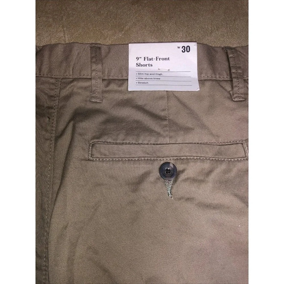 Goodfellow & Co Men's Flat-Front Linden Shorts 30 with 9 inseam NWT Khaki - Picture 3 of 4